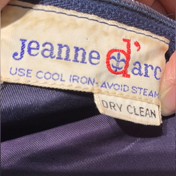 Vintage Rare ladies blue short sleeve chiffon dress with back zipper and lace - Picture 5 of 10